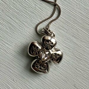 Brighton Silver Floral Pendant Necklace